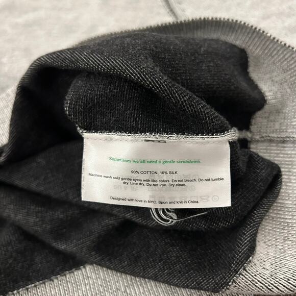 EUC MM LaFleur Becca Pointelle Cotton Silk Knit Tee Gray Medium Short Sleeve Top - Picture 10 of 16